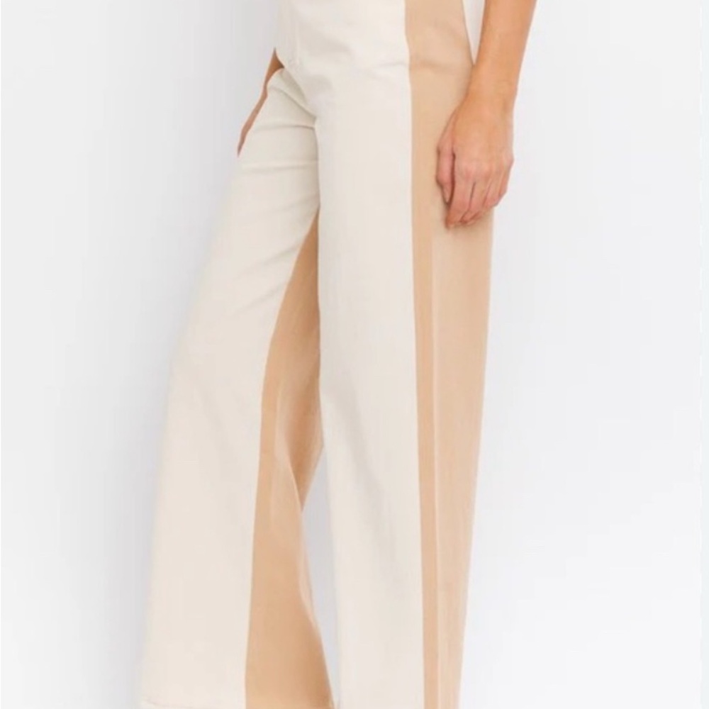 Le Lis Cream and Tan Pants
